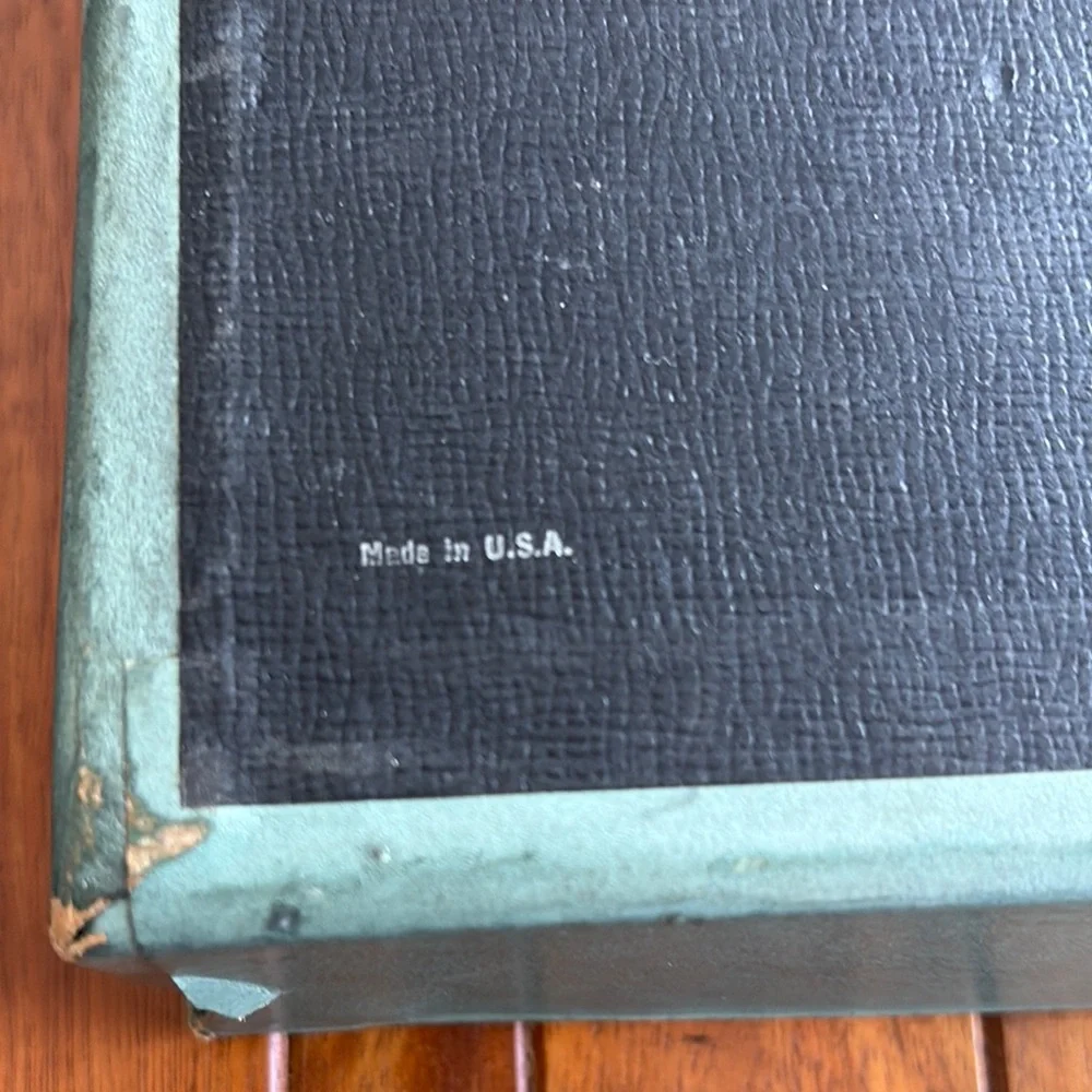 Vintage Blue Green Dresser Box
